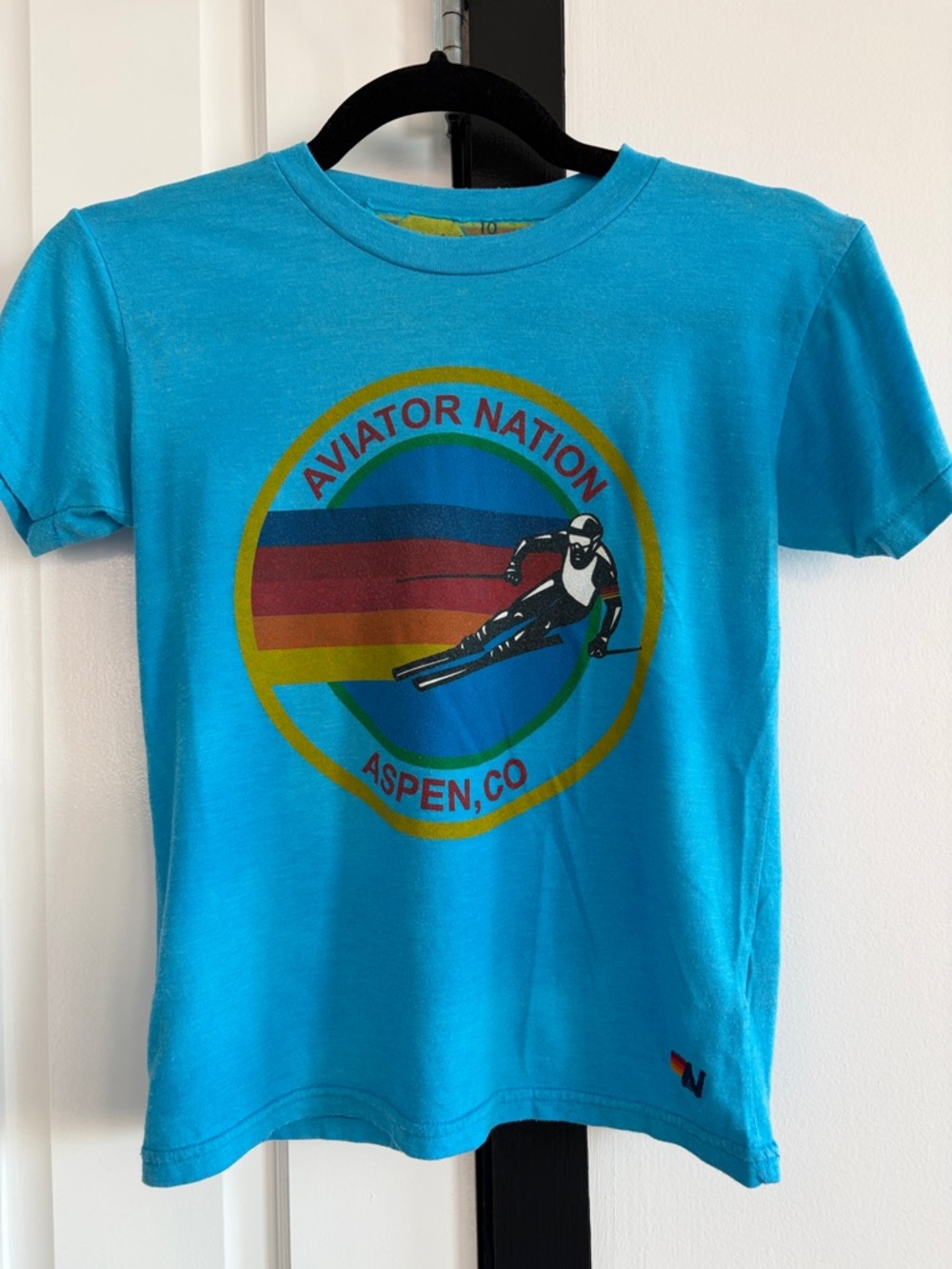Aviator Nation Kids Aspen Ski Graphic Tee - Turquoise